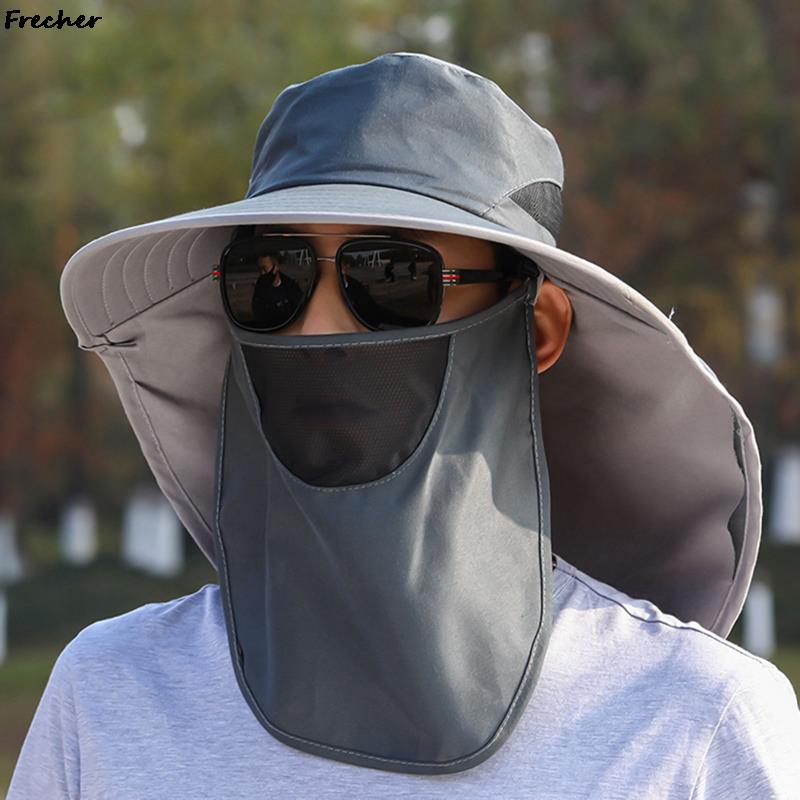 Chapeau De Soleil Camouflage Avec Protection Nuque – Rando Pêche Chasse, Taille Ajustable