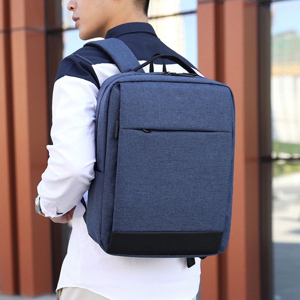 Men Laptop Backpack Men Large Office Work Men Backpack Business Bag Unisex Black Ultralight Backpack Thin Nylon Back Pack #LR2