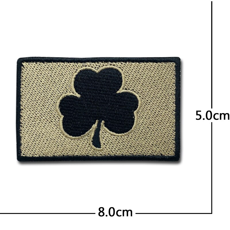 Shamrock Lucky clover Patches Velcro Embroidered Creativity Badge Hook and Loop Armband 3D Stick on Jacket Backpack Stickers: MD-37