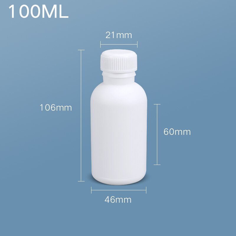 Thicken plastic fluorinated bottles chemical organic solvents container 50ML,100ML,200ML,250ML,500ML,1000ML: 100ML A