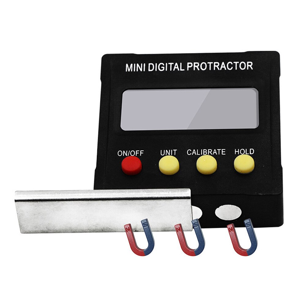 Electronic Protractor Digital Inclinometer 0-360 Aluminum Alloy Digital Bevel Box Angle Gauge Meter Magnets Base Measuring tool