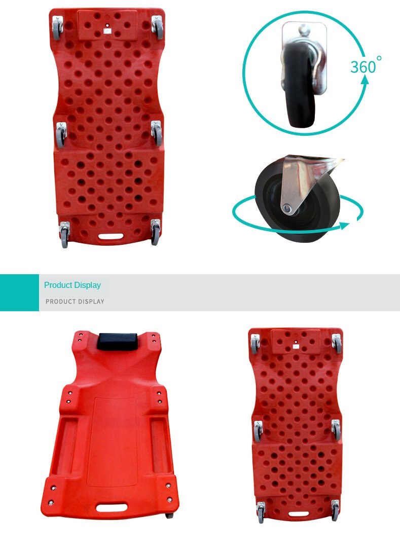 40-Inch Red Auto Repair Board Bottom Chassis Repair Tools for Cars Spare Parts Repair Board Skateboard