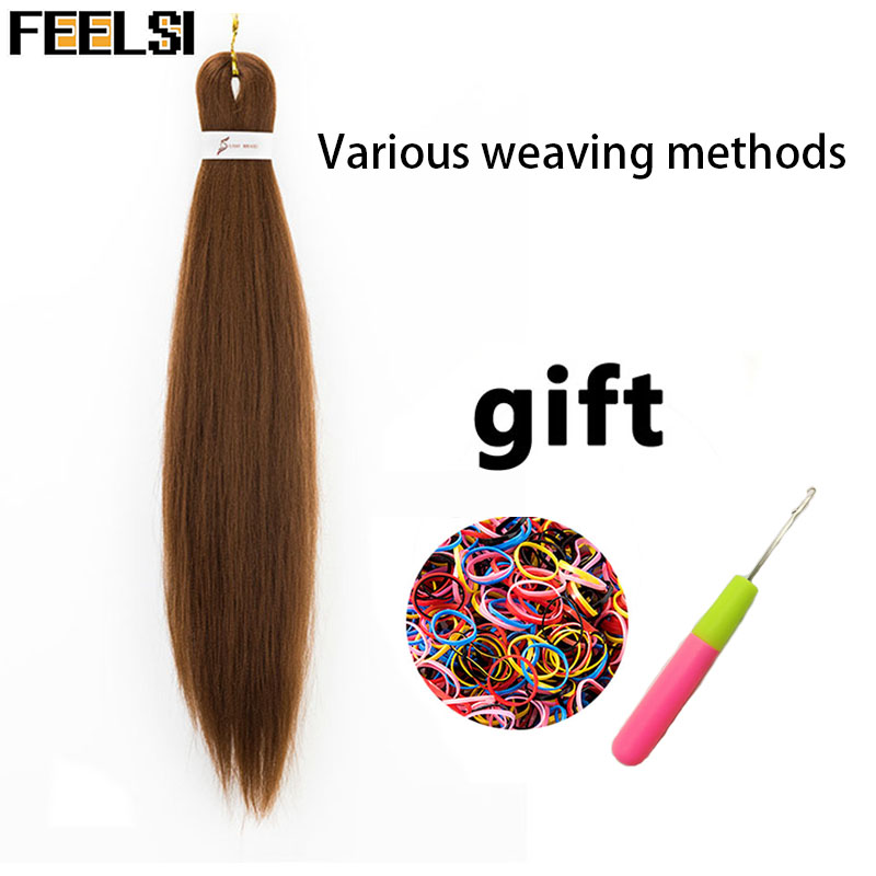 Synthetic hair Braids Ombre Braiding Hair Extension Box Braids Hair Pink Purple Yellow Golden Colors Crochet braids Kanekalon: P18/613