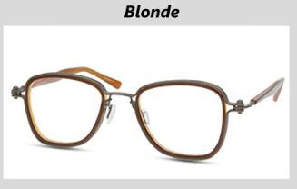 Titanium retro myopisk ramme mænd og kvinder ultralette optiske brilleramme: Blond