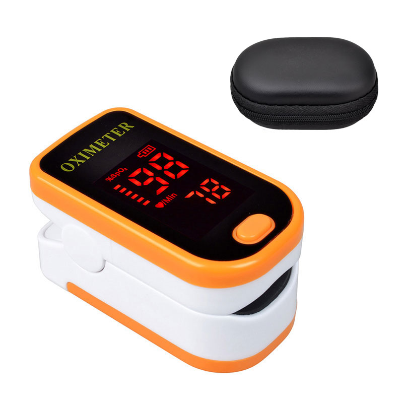 ! Oxímetro de pulso de dedo con el caso oxímetro de pulso de dedo oxímetros de pulso LED saturador Pulsioximetro: K4 orange with case