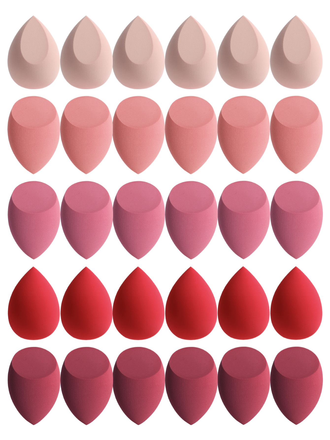 30 make-upsponsjes voor foundation, een gemengde make-upspons voor vloeibare, crèmige en poederfoundation, geschikt voor oneffenheden en in meerdere kleuren.: Blauw