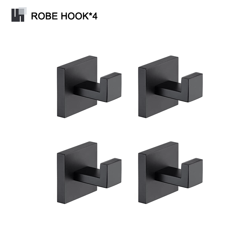 Zwarte Badkameraccessoires Rvs Set Wandrek Handdoekrek Handdoekhouder Kleding Haak Toiletborstel Hanger: Licht Groen