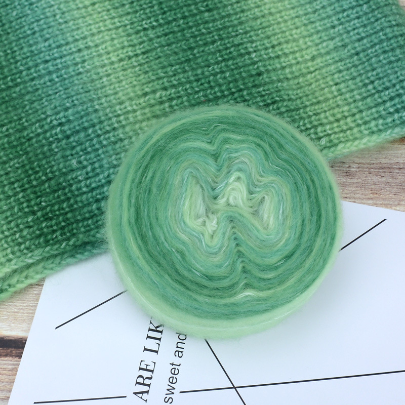 100g Long Plush Mohair Wool Blend Yarn for Hand-Knitting Fine DIY Crochet Thread Socks Scarves Sweaters Blankets: Silver