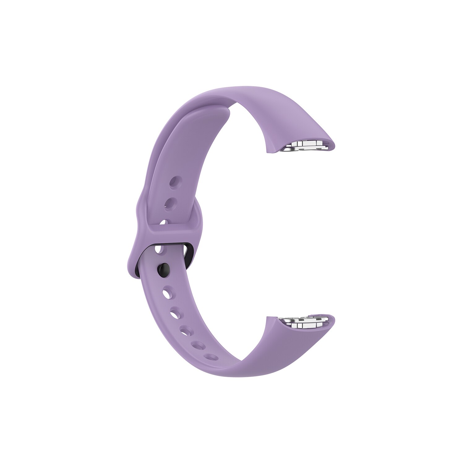 Strap Voor Samsung Galaxy Fit SM-R370 Siliconen Zwarte Gesp Horlogeband Staal Granaatscherf Voor Samsung Vervanging Pols Bandjes: Purple