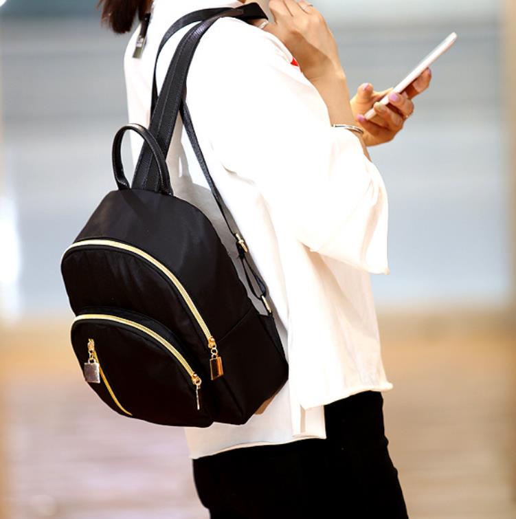 Nuova borsa da scuola per ragazza di moda da donna zaino multifunzione zaino carino zaino da donna zaino a spalla nero