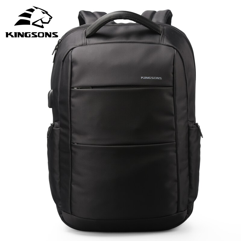Kingsons kvinders rygsækfunktion 15.6 tommer bærbare rygsække rejsetaske forretningsfritid taske bogtaske skoletaske luksus: Sort
