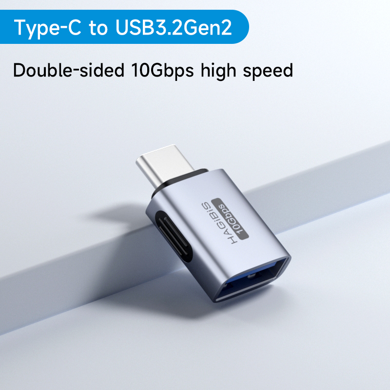 Hagibis USB to Type C OTG Adapter 10Gbps High-Speed Data Transfer USB C Male to A Female For Macbook Pro iPhone 16 iPad Tablet: Yellow