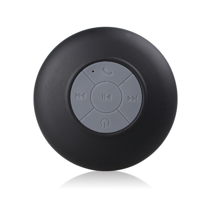 Vandtæt trådløs bluetooth håndfri mikrofon suge bil / badeværelse bruser højttaler: Sort
