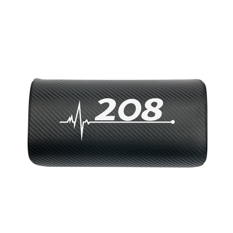 Coche cuello almohada ambos lado de la pu de cuero reposacabezas para Peugeot 206, 207, 208, 306, 307, 308, 407, 408 508 3008 accesorios de coche: Black