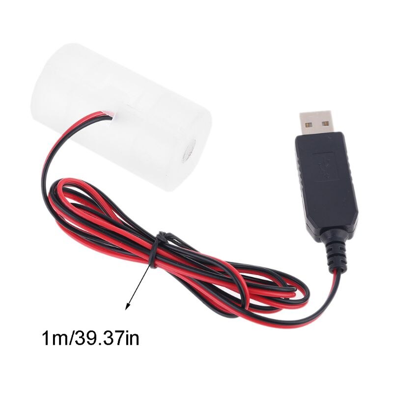 D Battery Eliminator USB Power Supply Cable Can Replace 1 to 4pcs LR20 D Battery for Gas Cooker Torch and more