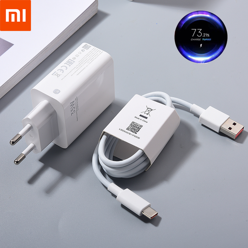 33W Xiaomi Mi 10T Pro Fast Charger Original Turbo Charge EU Cargador 1/1.5/2 M Type C Cable For Redmi Note 12R 13R 12S 9S 10S 13