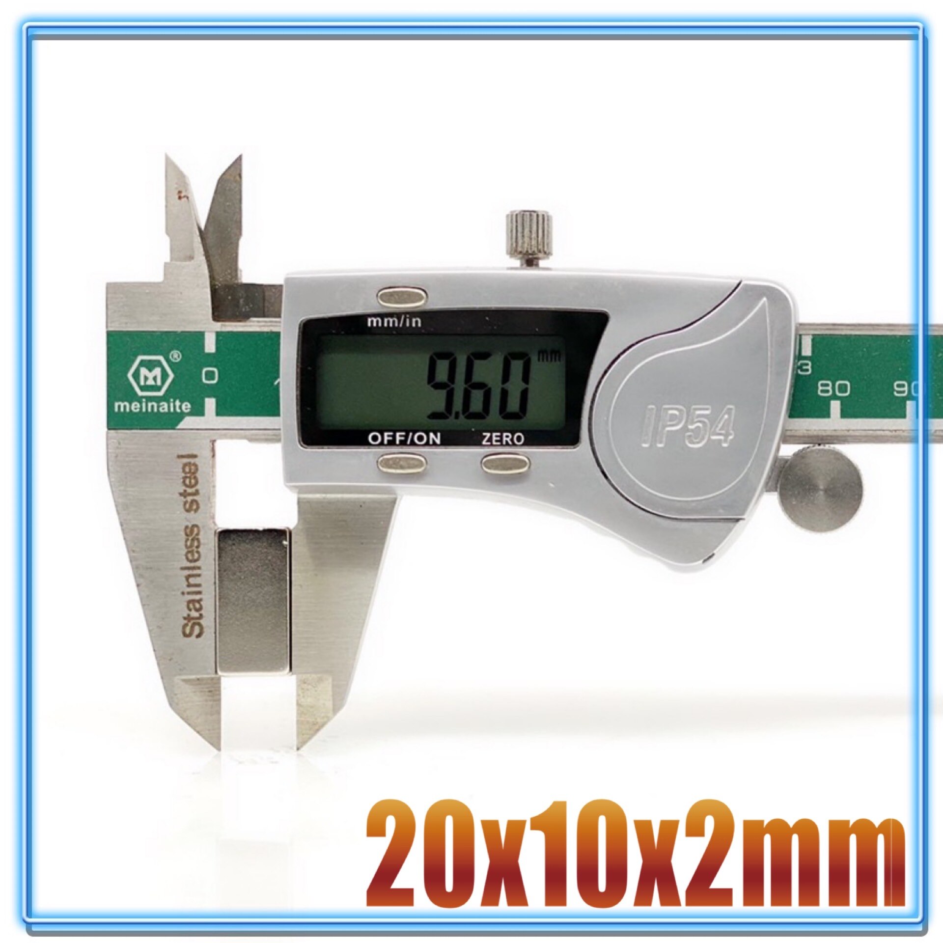 Imán de neodimio de 20mm x 10mm x 2, bloque de imanes magnéticos súper potentes, permanentes, N35 NdFeB, 5/10/20/50/200 Uds.