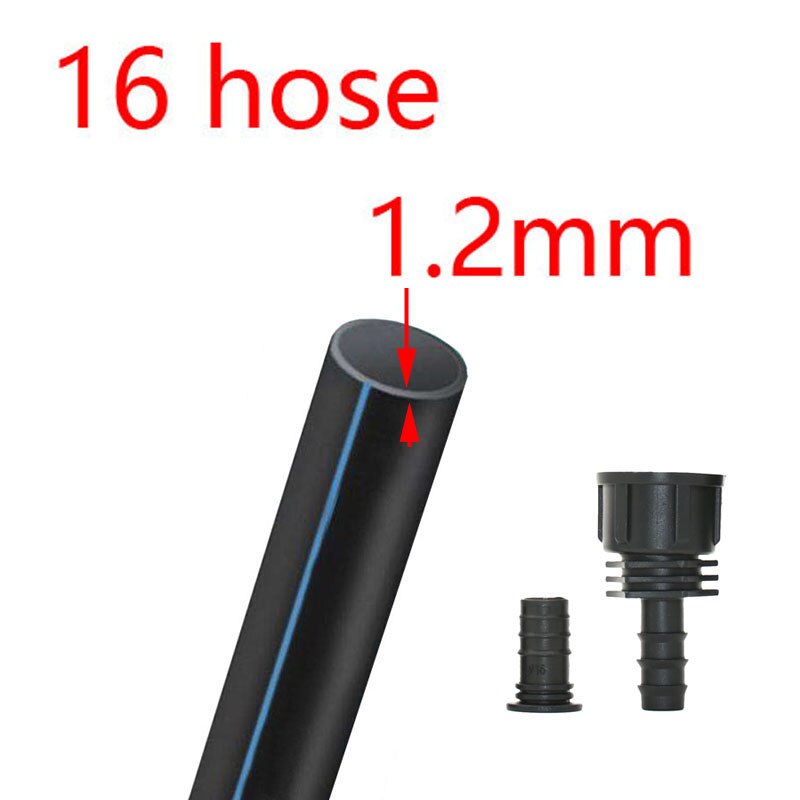 16mm 20mm pe vannrør 5/8 " 3/4 " pe slange hage drivhus landbruk frukthage drypp vanningsrør  dn15 rør: misligholde tittel