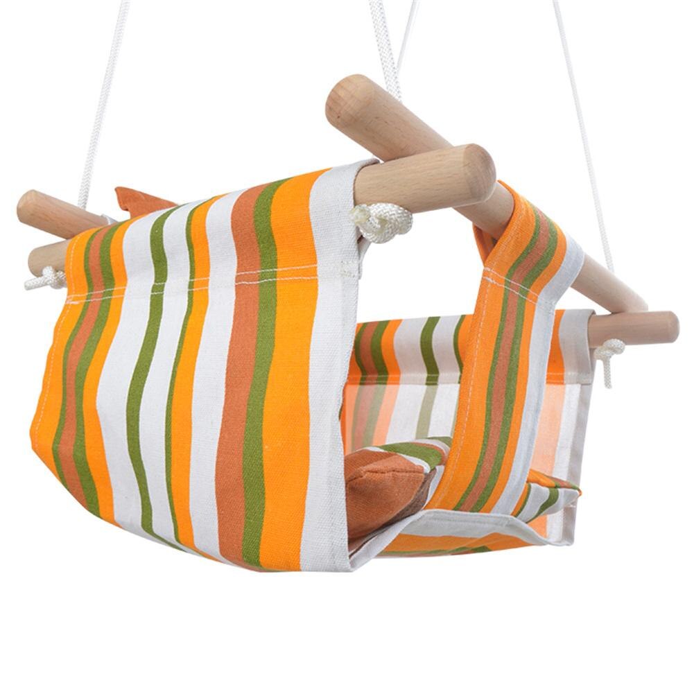 Baby Veiligheid Swing Stoel Opknoping Schommels Set Kinderen Speelgoed Schommelstoel Massief Houten Stoel met Kussen voor Baby Indoor Kamer Decor