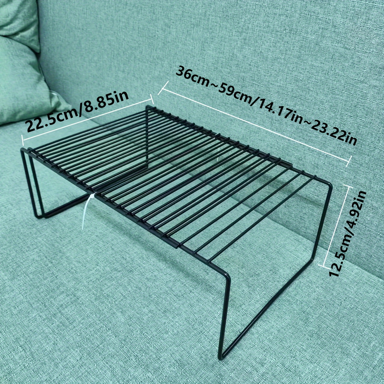 1 Stück erweiterbarer Regal-Organizer für Küchenarbeitsplatte, Metall-Schrank-Organizer, Speisekammer Sht, platzsparend, rutschfest, rostfrei