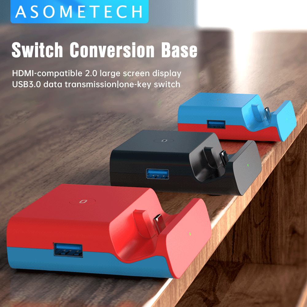 USB Hub for Nintendo Switch Dock USB C Hub Docking Station TV Dock 4K HDMI-compatible USB 3.0 Hub Video Converter USB Adapter