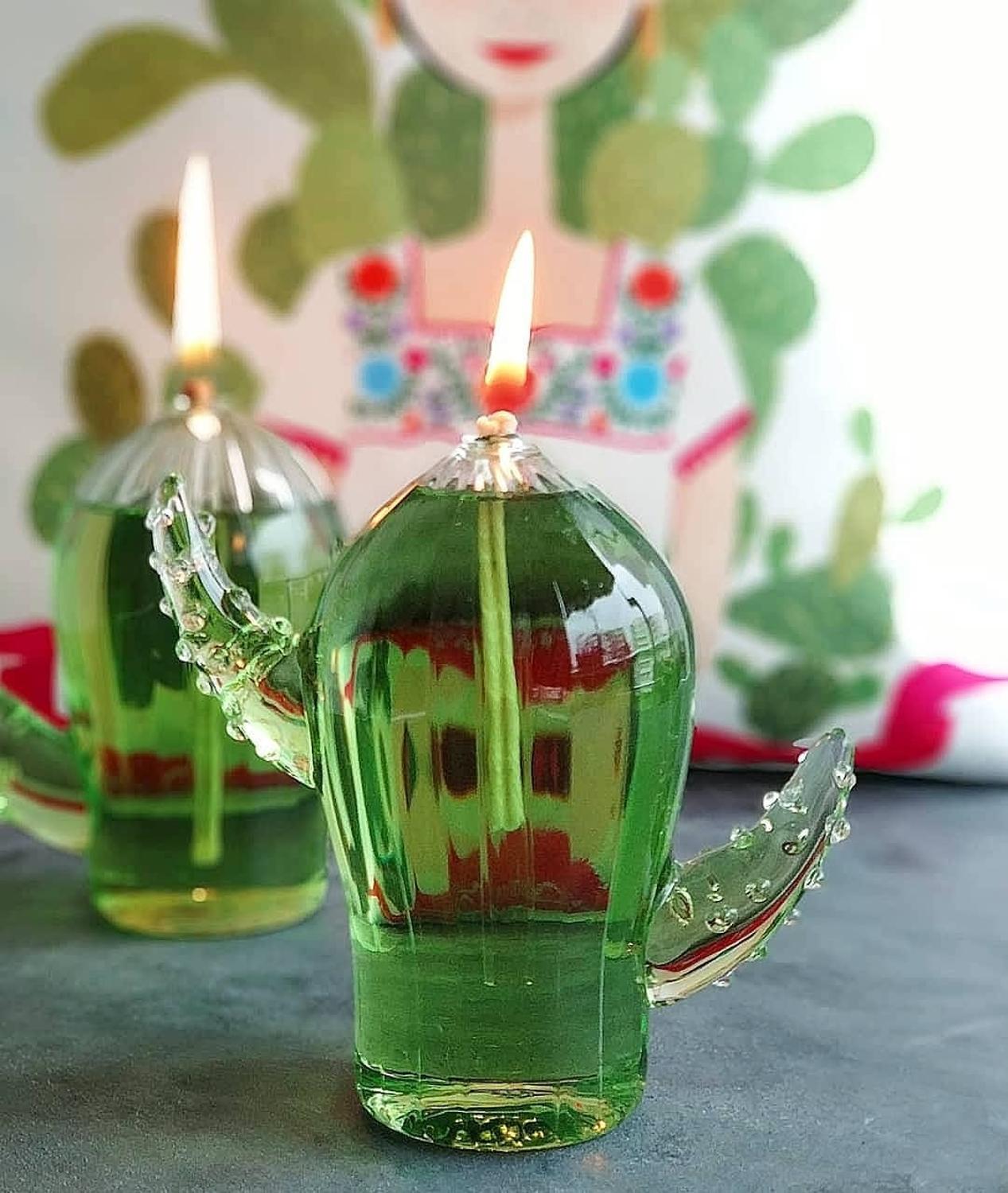 Picture Idea: Clear Oil Lamp Cactus Shaped Lamp Glass Lamp Roman