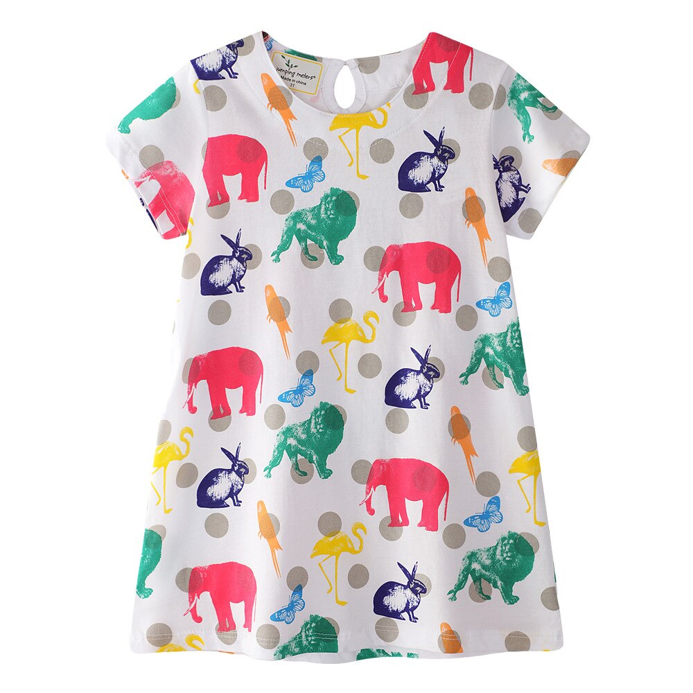 Flickor t-shirt elefant sommar djur barn överdelar barn småbarn kortärmade t-shirts märkes t-shirts: 6792 / 2t