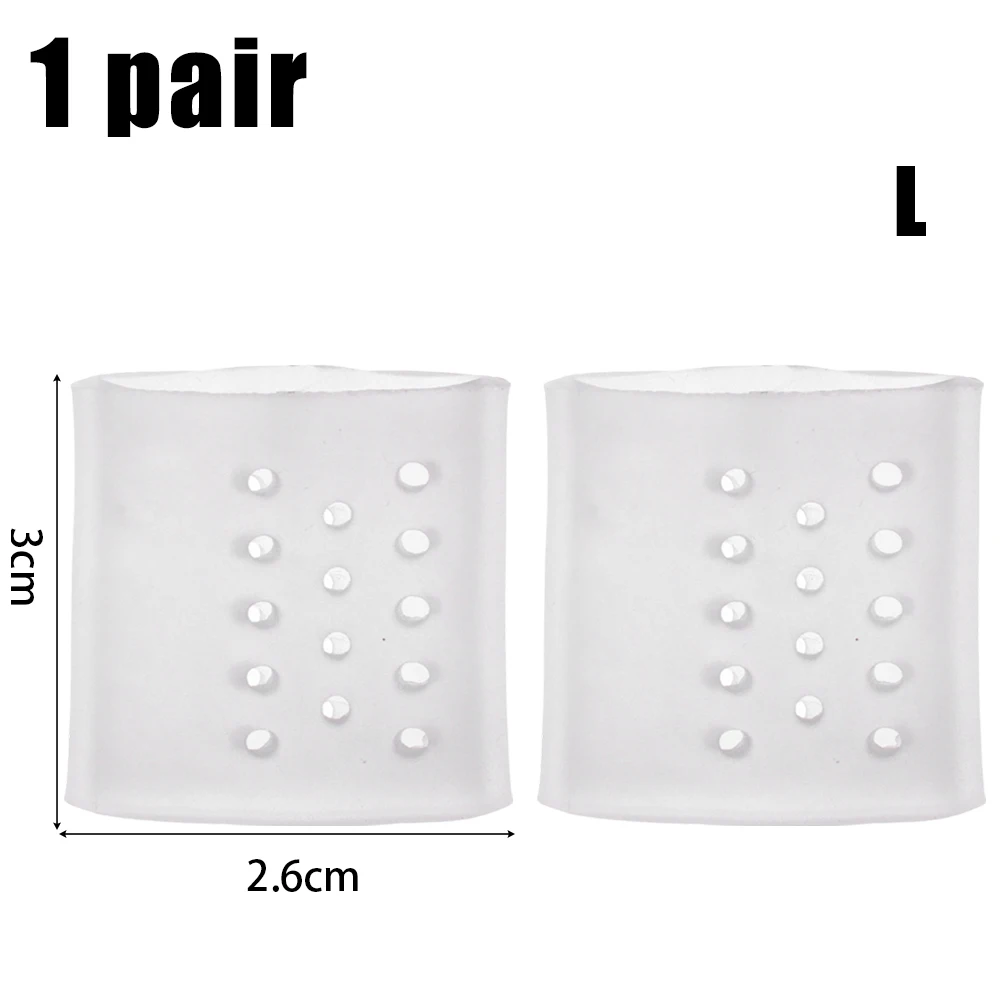 5pairs Toe Protective Covers Double Opening Breathable Silicone Toe Caps Soften Calluses and Corns Transparent Foot Care Tools: light yellow