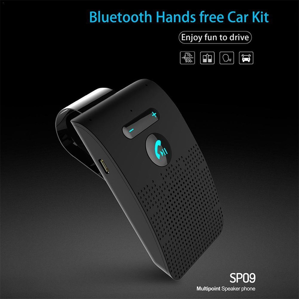 Bluetooth Handsfree Car Kit Wireless Auto Speakerphone Carkit Sun Visor Speaker for Car Phone Hands Free Adapter In-Car #Ger