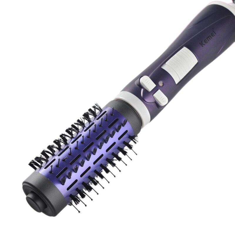 KEMEI KM-813 Hair Brush Dryer Comb Style Rotating Hair Dryer Anion Electric Automatic Curler Roller Brush Straightening Styling: Default Title