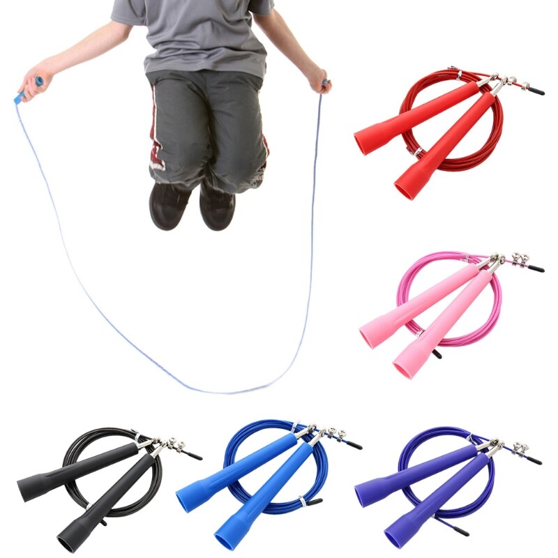 Adjustable Speed Jump Rope Bearing Steel Wire Skipping Rope for Gym Fitness A0KA