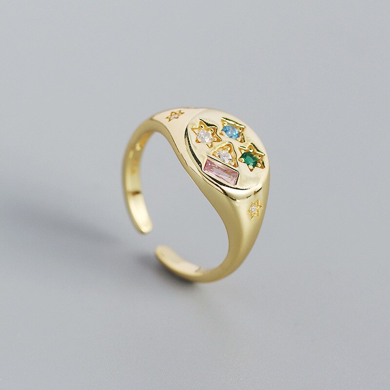 Bague en argent Sterling 925 véritable pour femmes, bijoux fins et minimalistes avec cœur creux, réglable, de fête