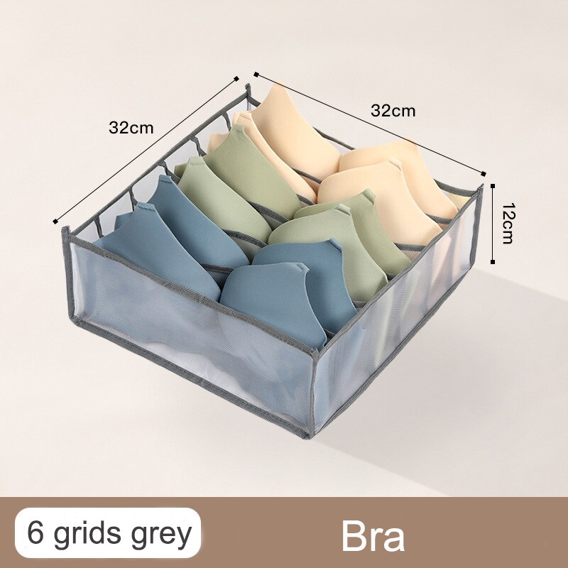 Wandschrank organizer für socken hause getrennt unterwäsche lagerung Kasten 7 Gitter Jeans bh veranstalter faltbare schublade organizer Schlafsaal: Schokolade