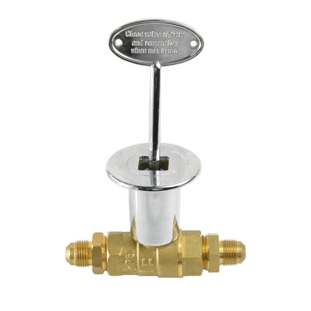 1/2Inch Straight Quarter Turn ShutOff Valve Kit for NG LP Gas Fire