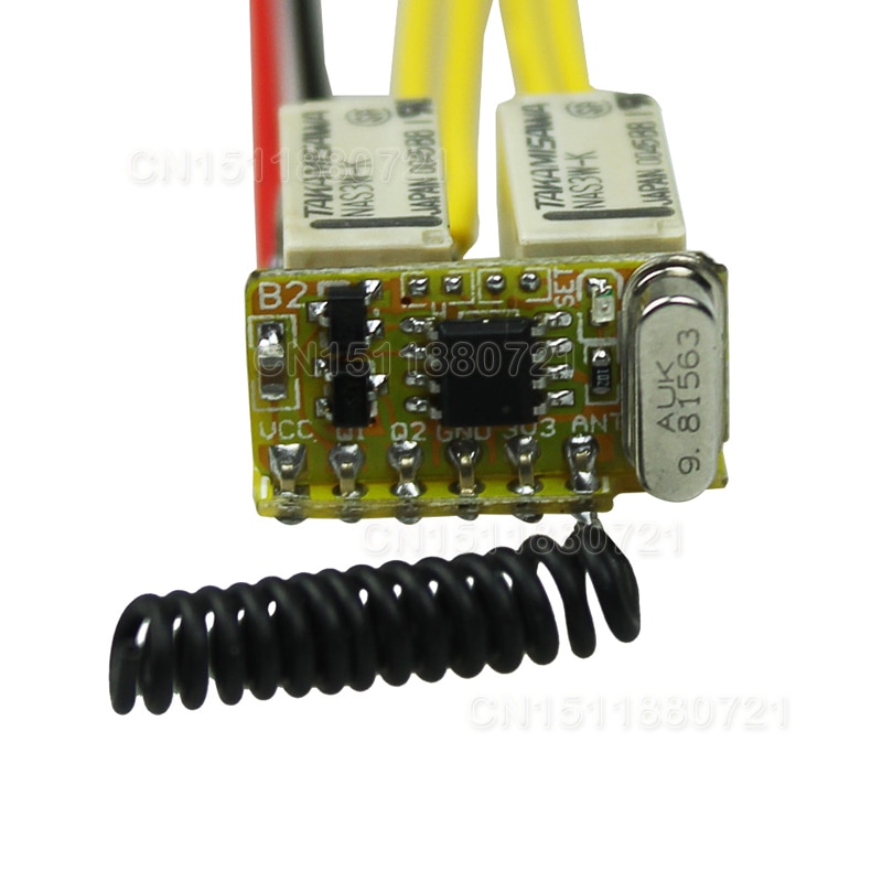 Dc 3.7v 4.5v 5v 7.4v 9v 12v mini 2ch relæ fjernbetjening mikro trådløs kontakt ingen com nc relæ modtager + sender kontakt