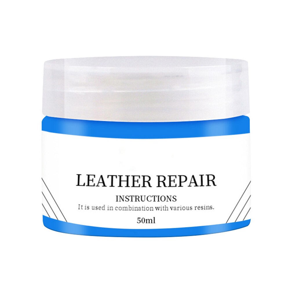 Leather Recolor Cream Repair Gel Scratch Remover for Leather Furniture Sofa Bag Shoes Care Cleaning 50ml TP: Sky Blue