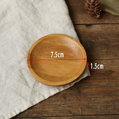 Bamboo Saucer Storage Tray Circular Square Small Dish Photo Studio Photography Background Props for Food Confectionery Snacks: Circular