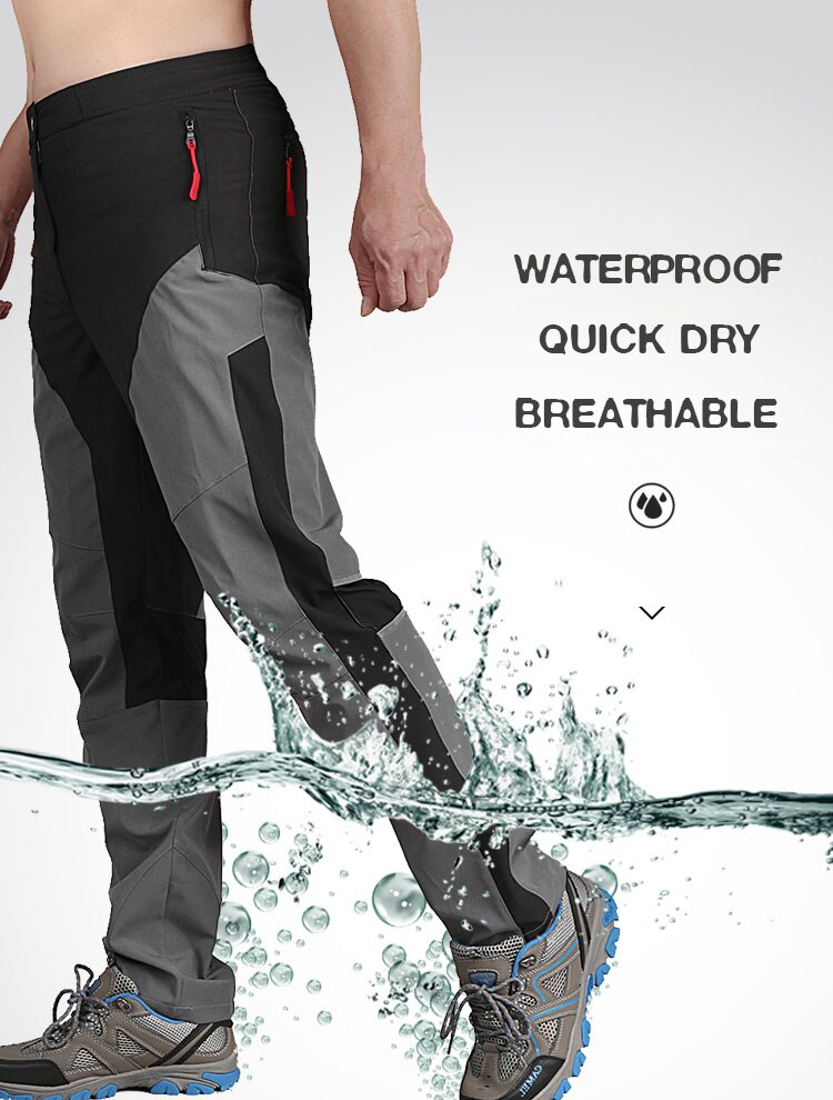 CARWORNIC Mannen Convertible Broek Outdoor Wandelen Broek Sneldrogende Lichtgewicht Camping Vissen Shorts, Zwart, 48 NL
