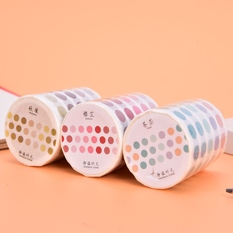 DIY Decoration Basic Material Stickers Base Element Dot Decorative Adhesive Tape Dot Masking Tape DIY Sticker Label