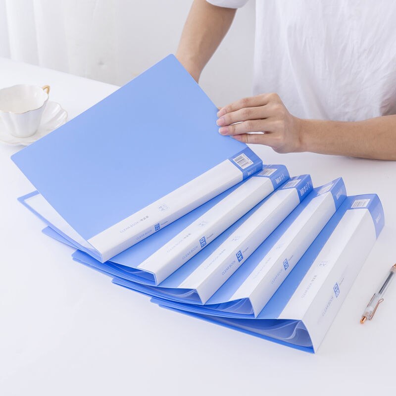 A4 File Bag 10/20/30/40/60/80/100 Pages Data Book ... – Grandado