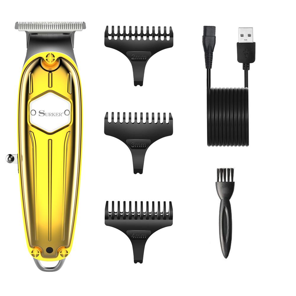 Surker All Metal Hair Clippers Men Cordless Hair Trimmer Maquina Cortar Pelo Haircut LCD Display Hairdresser: I5
