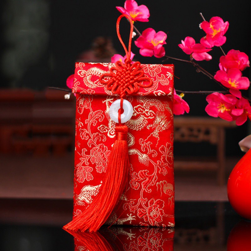 Exquisite Wedding Fabric Red Envelope Personality Brocade Red Envelope For Wedding Birthday Year Red Envelope `