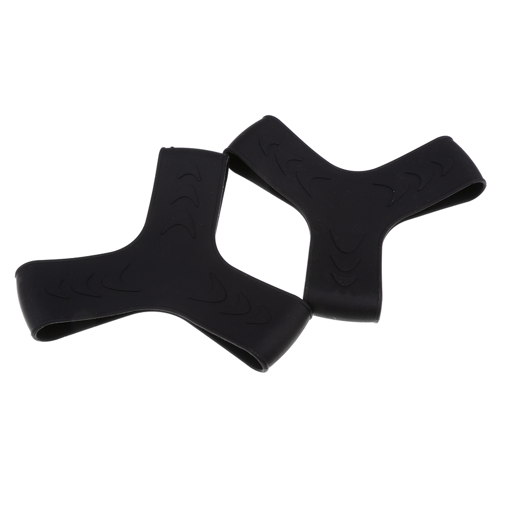 1 paar rubberen vinhouders/grippers voor duiken en snorkelen, y-vormig, zwart