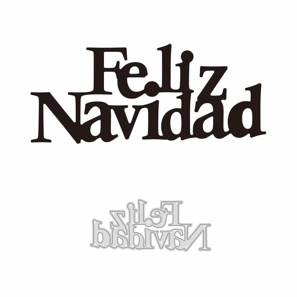 Spain Words"feliz navidad" Metal Cutting Die Stenc... – Grandado