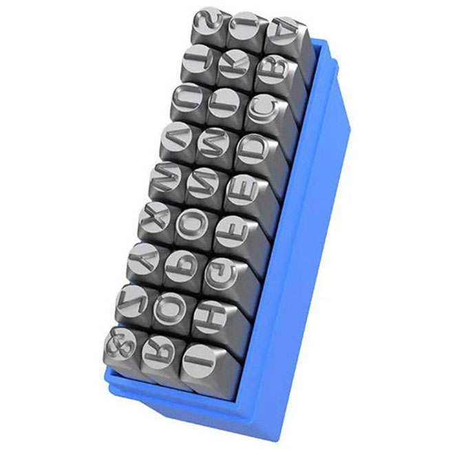 Numbers Alphabets Printing Tools Handmade Carving Embossing DIY Craft Jewelry Gold Silver Leather Steel Die Punch Stamp: Alphabets 3mm