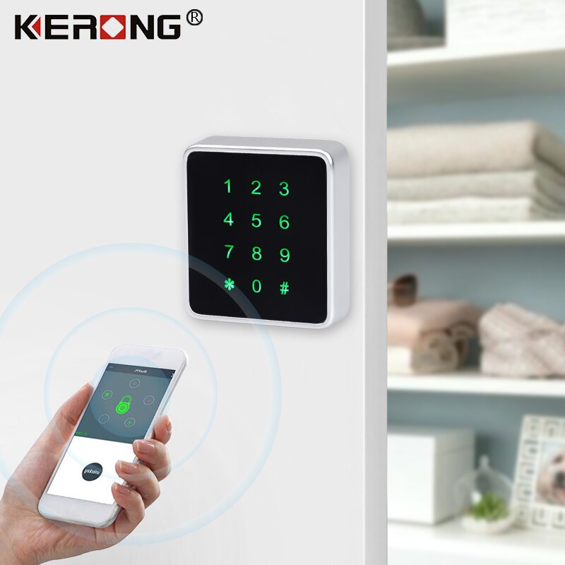 Kerong Rohs Security Draadloze Digitale Combinatie Toetsenbord Wachtwoord Baby Kast En Pakket Lockerslot: Silver