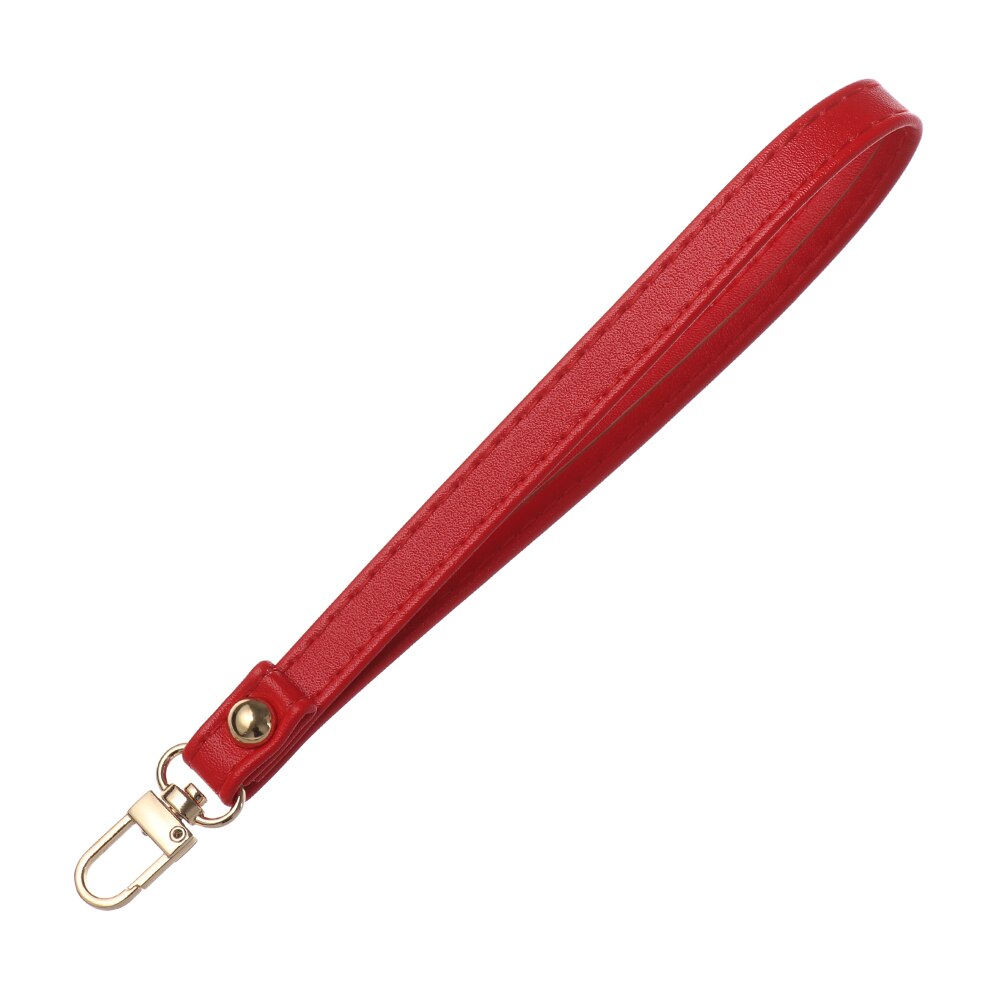 Waterproof PU Leather Wallet Strap Belt Portable Replaceable Handbag Metal Bag Wrist Strap Straps Key Belt: Red