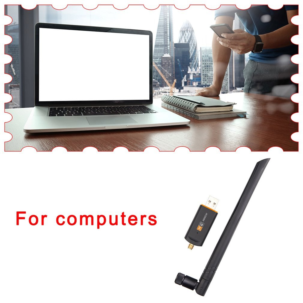 USB 3.0 1200Mbps Wifi Lan Dongle Adapter with Antenna For Laptop 2.4G and 5G band RTL8812BU Wireless-AC Wlan Dual Band