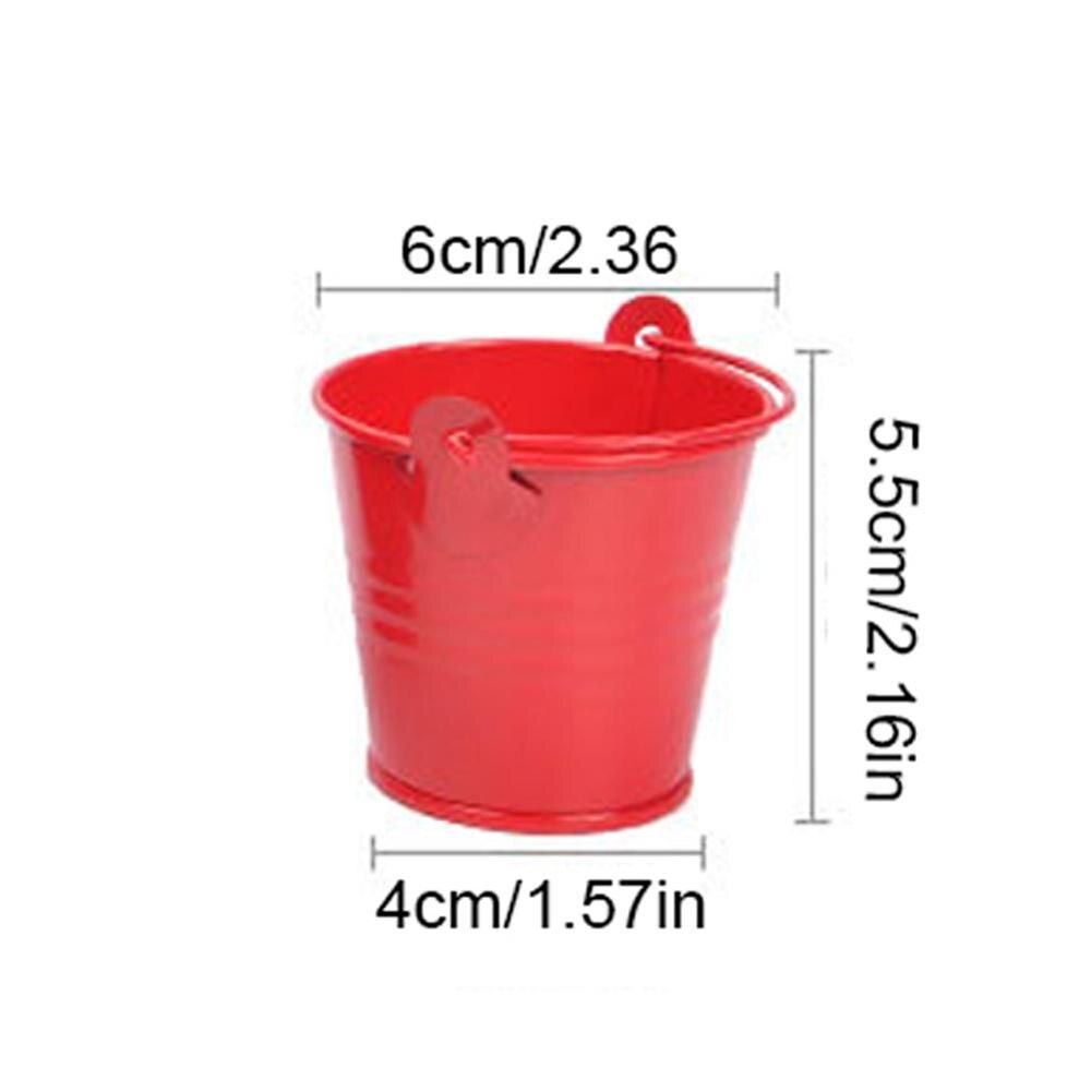 1PC petits seaux en métal fer blanc Mini seau en métal Pots de fleurs décoration de la maison fer jardinières mariage fête jardinières fleur décor