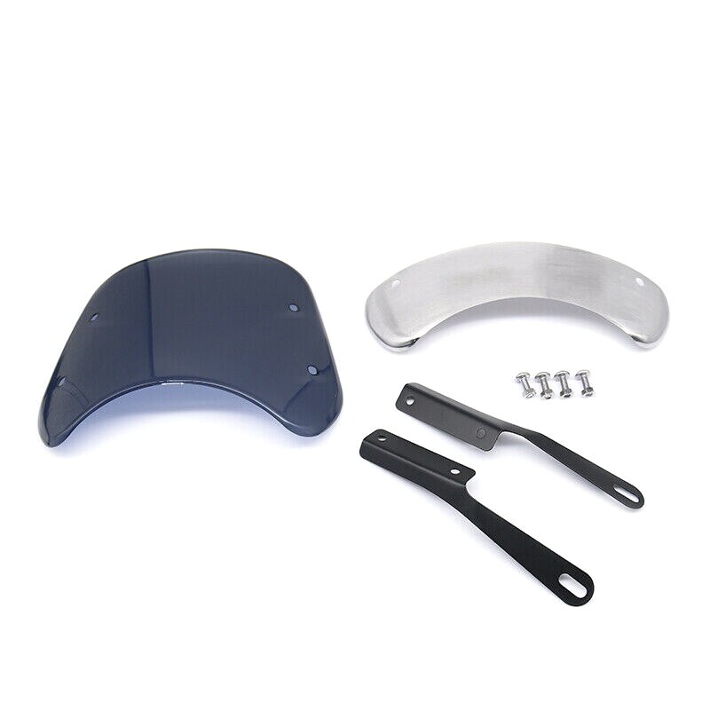 Voor 5-7 inch 3mm retro motorfiets ronde koplampen windscherm windscherm kit